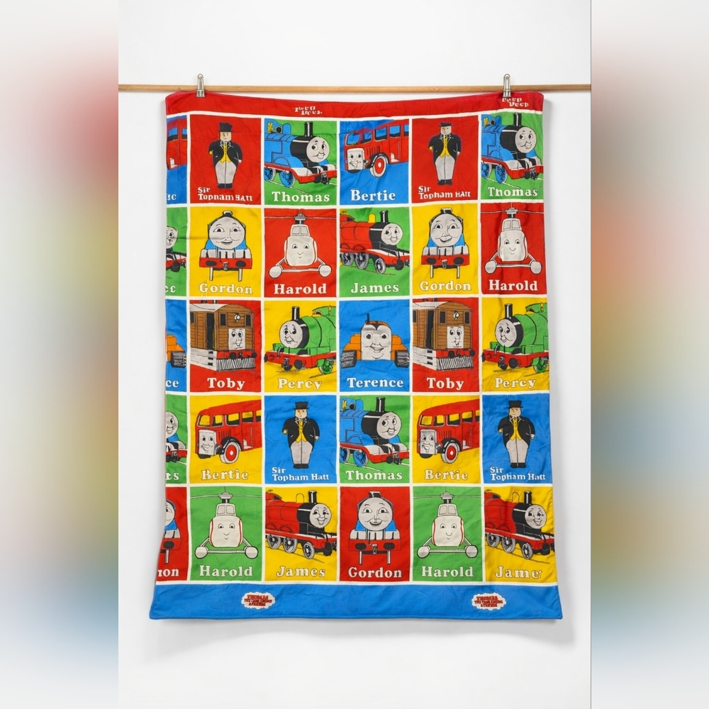 Vintage Thomas the Tank Engine Character Blanket